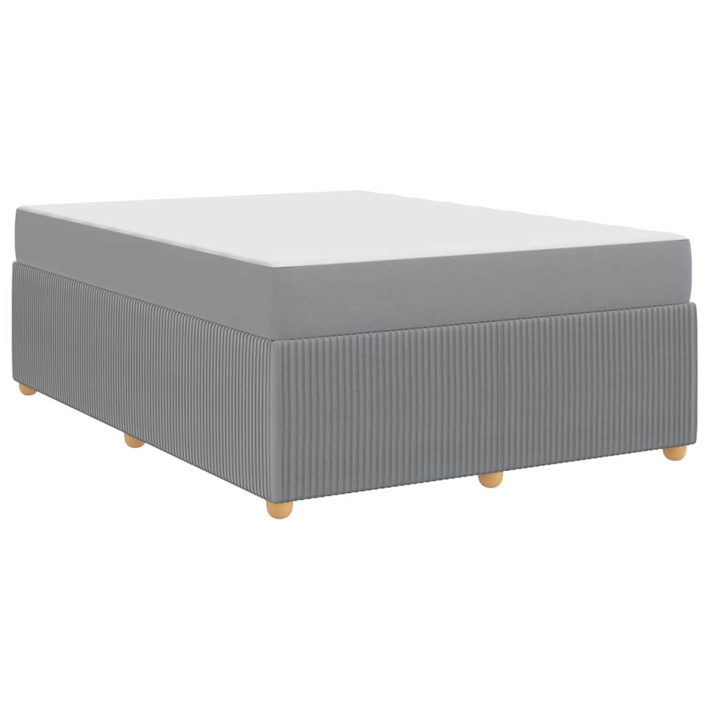 Sengeramme Med Madras Med Madras Lysegrå 160 X 200 Cm Stof - Billede 2