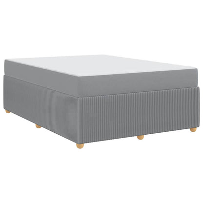 Sengeramme Med Madras Med Madras Lysegrå 160 X 200 Cm Stof - Billede 2