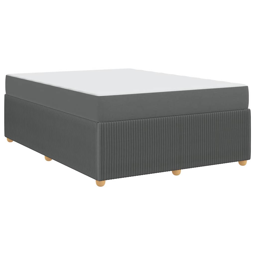 Sengeramme Med Madras Med Madras Mørkegrå 160 X 200 Cm Stof - Billede 2