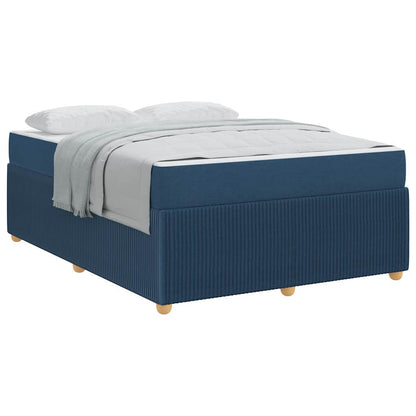 Sengeramme Med Madras Med Madras Blå 160 X 200 Cm Stof - Billede 3