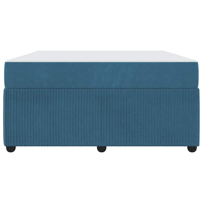 Sengeramme Med Madras Med Madras Blå 160 X 200 Cm Fløjl - Billede 6