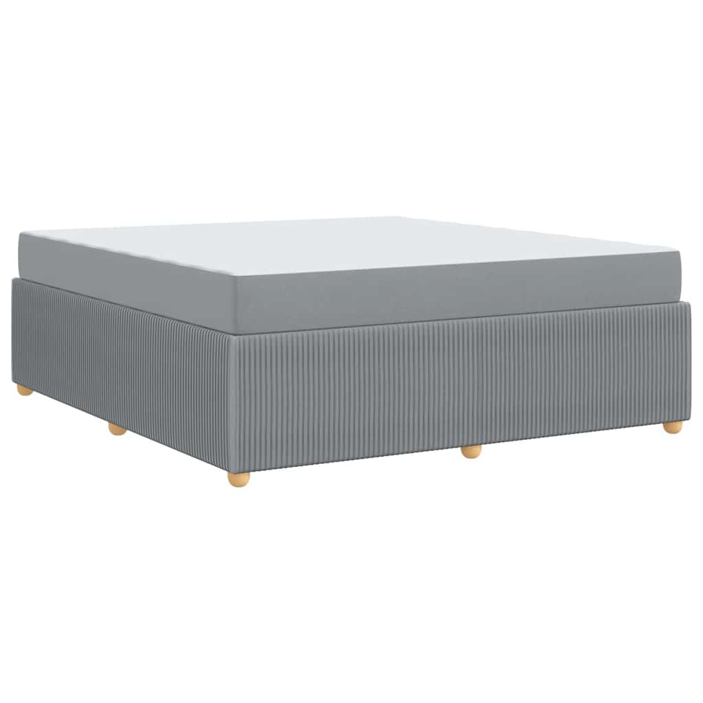 Sengeramme Med Madras Med Madras Lysegrå 180 X 200 Cm Stof - Billede 2