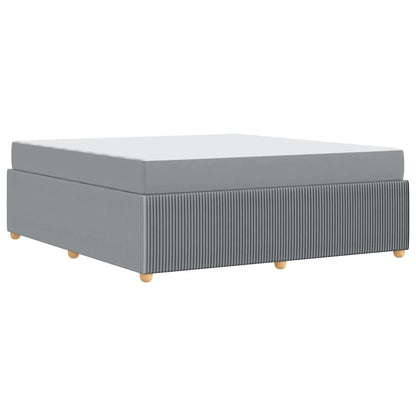 Sengeramme Med Madras Med Madras Lysegrå 180 X 200 Cm Stof - Billede 9