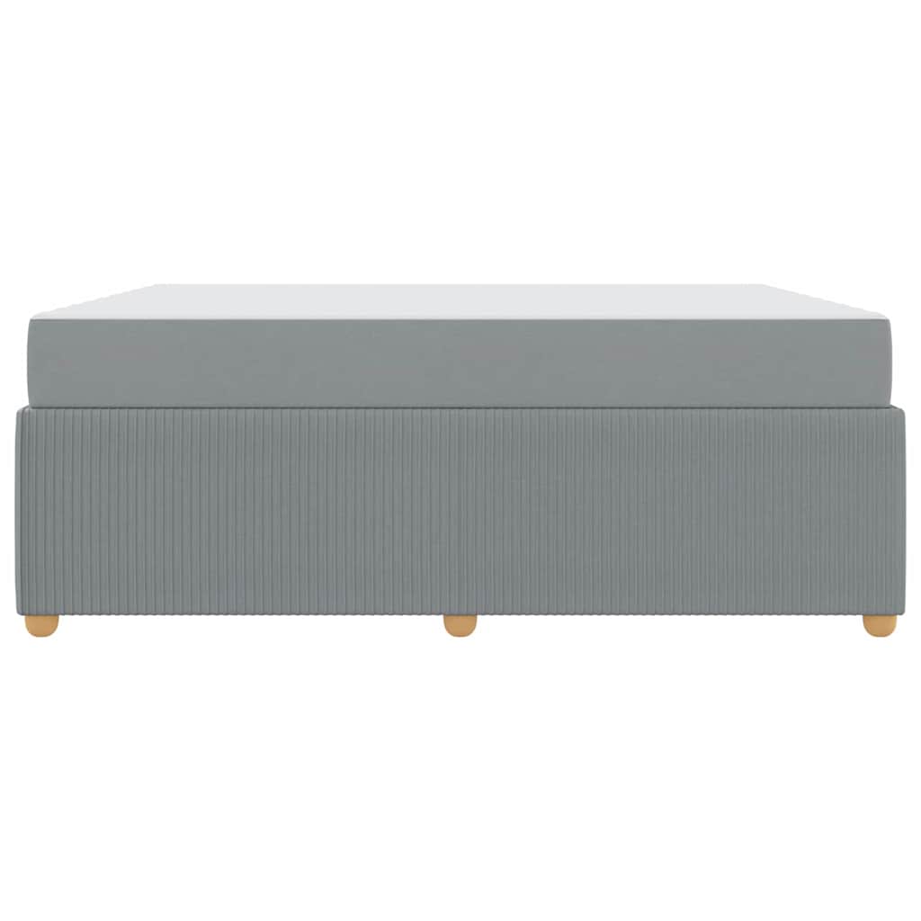 Sengeramme Med Madras Med Madras Lysegrå 180 X 200 Cm Stof - Billede 7