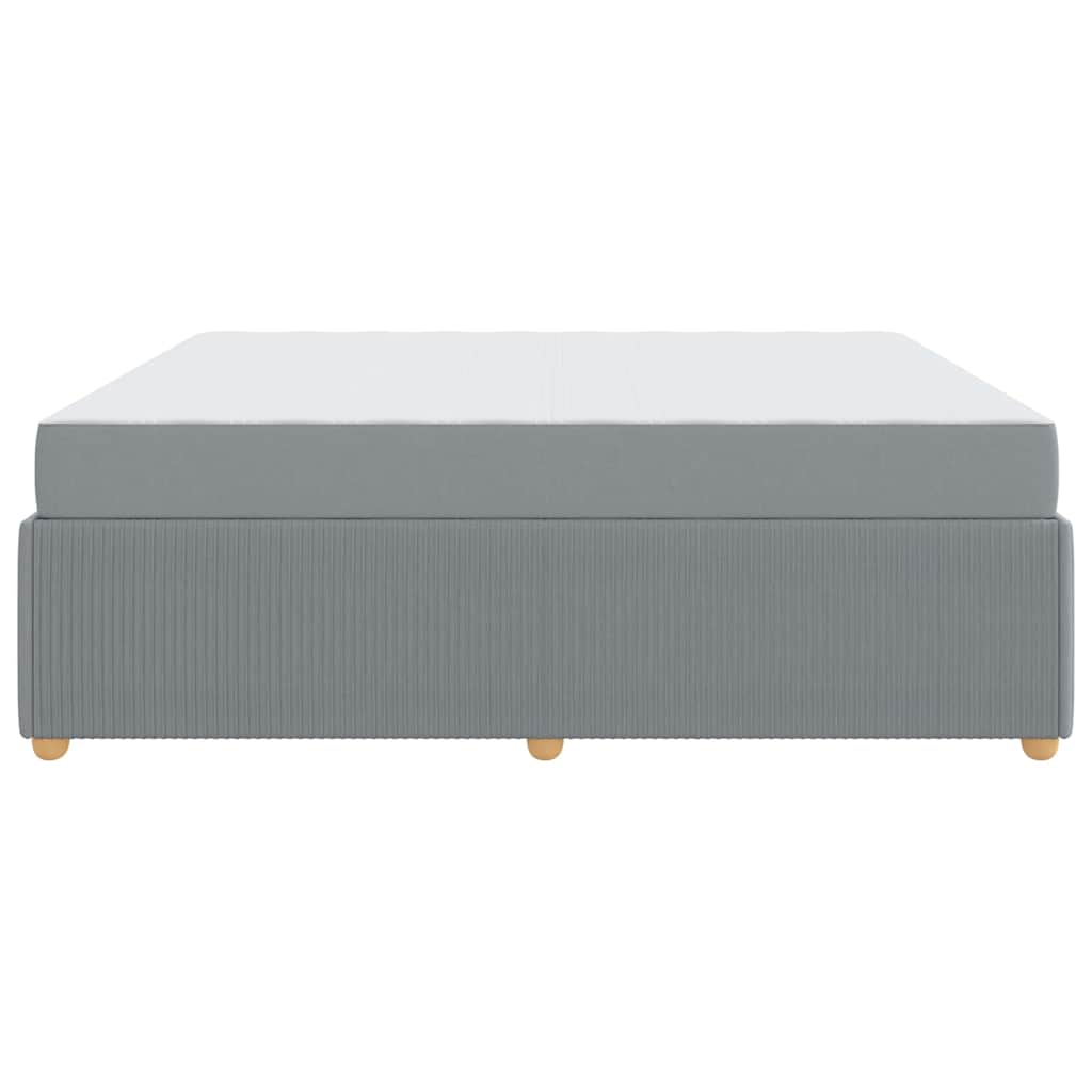 Sengeramme Med Madras Med Madras Lysegrå 180 X 200 Cm Stof - Billede 8