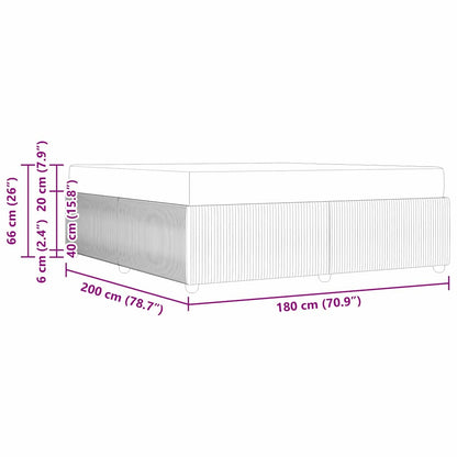 Sengeramme Med Madras Med Madras Mørkegrå 180 X 200 Cm Stof - Billede 12