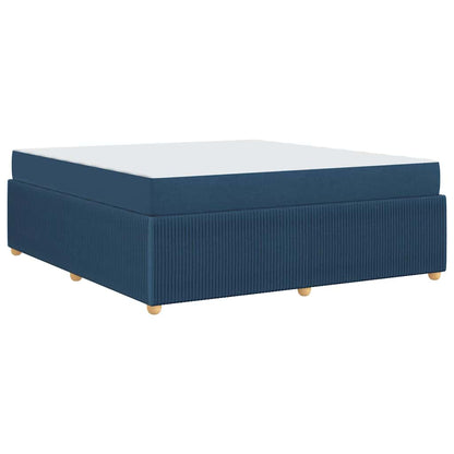 Sengeramme Med Madras Med Madras Blå 180 X 200 Cm Stof - Billede 2