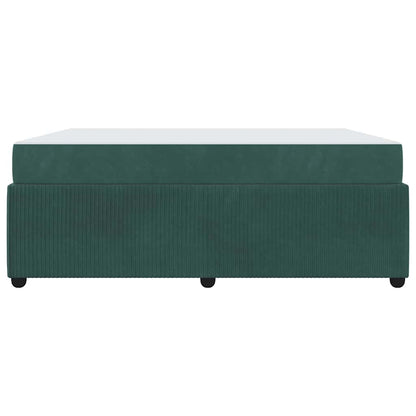 Sengeramme Med Madras Med Madras Mørkegrøn 180 X 200 Cm Fløjl - Billede 6