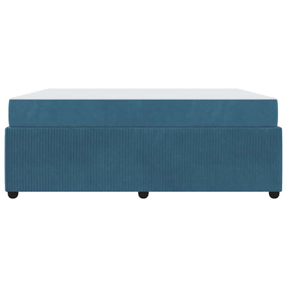 Sengeramme Med Madras Med Madras Blå 180 X 200 Cm Fløjl - Billede 6