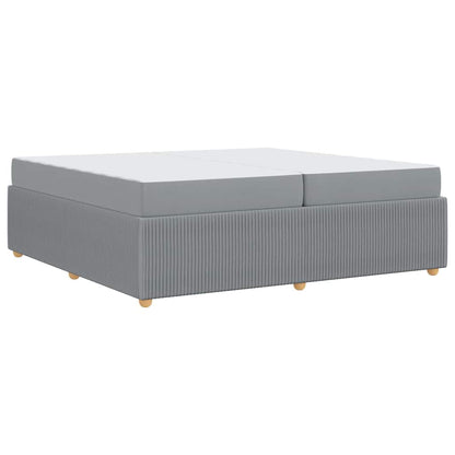Sengeramme Med Madras Med Madras Lysegrå 200 X 200 Cm Stof - Billede 2