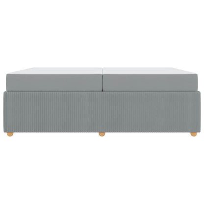 Sengeramme Med Madras Med Madras Lysegrå 200 X 200 Cm Stof - Billede 8