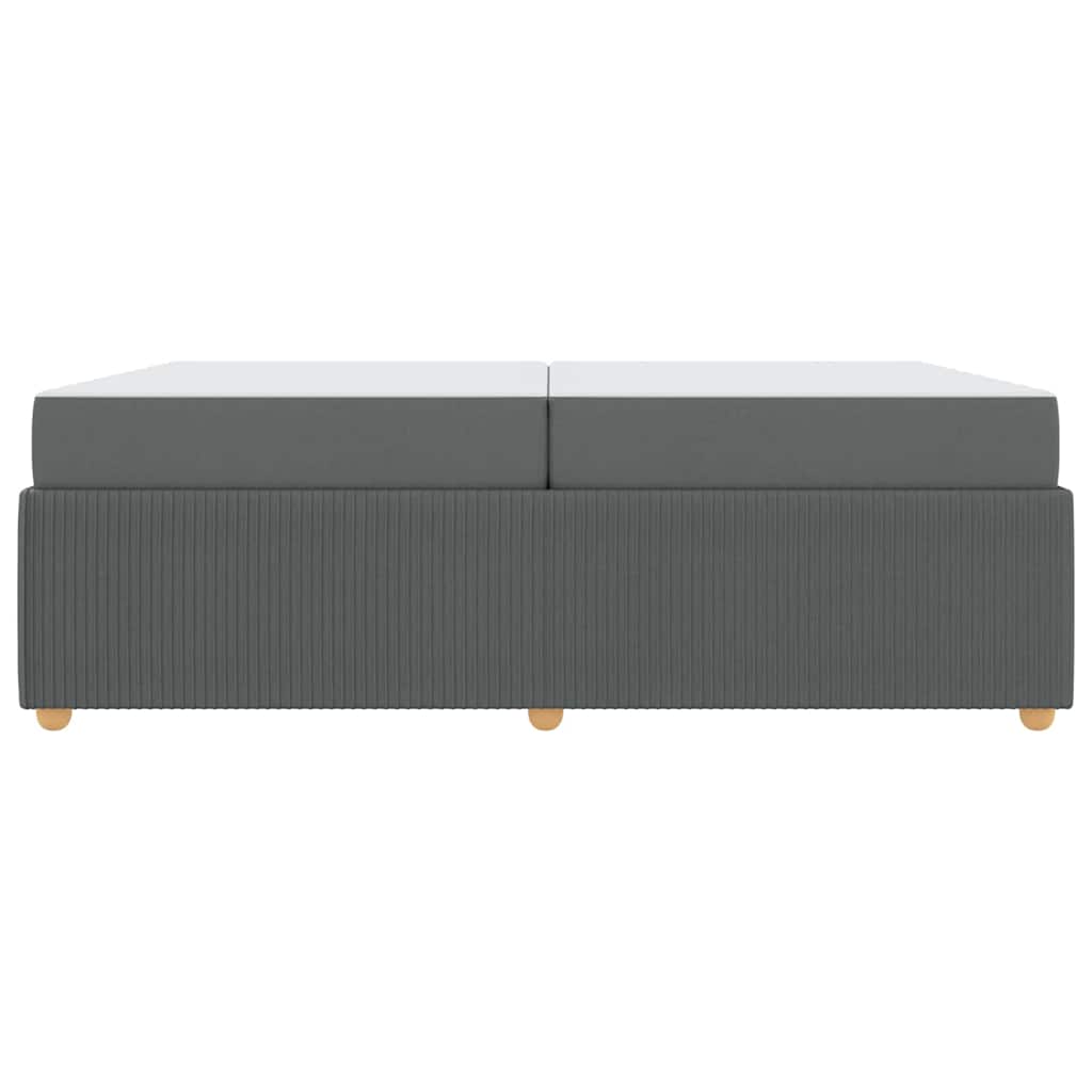 Sengeramme Med Madras Med Madras Mørkegrå 200 X 200 Cm Stof - Billede 7