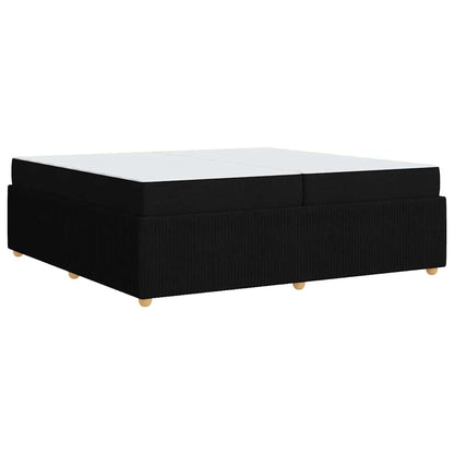 Sengeramme Med Madras Med Madras Sort 200 X 200 Cm Stof - Billede 2