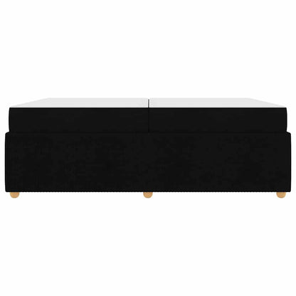 Sengeramme Med Madras Med Madras Sort 200 X 200 Cm Stof - Billede 6