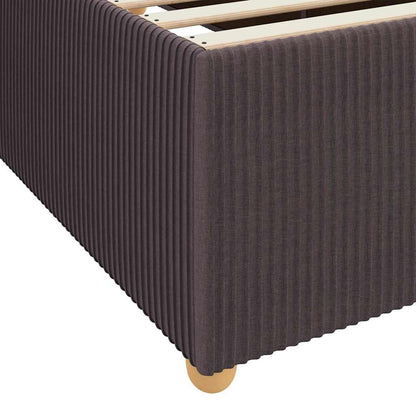 Sengeramme Med Madras Med Madras Mørkebrun 200 X 200 Cm Stof - Billede 9
