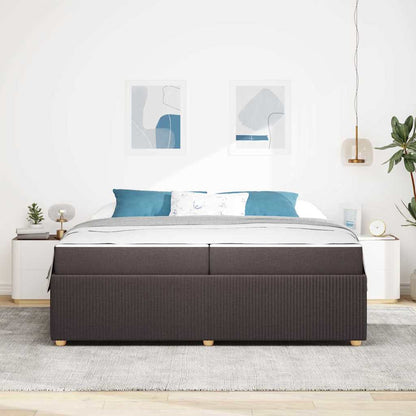 Sengeramme Med Madras Med Madras Mørkebrun 200 X 200 Cm Stof - Billede 4