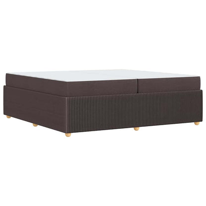 Sengeramme Med Madras Med Madras Mørkebrun 200 X 200 Cm Stof - Billede 8