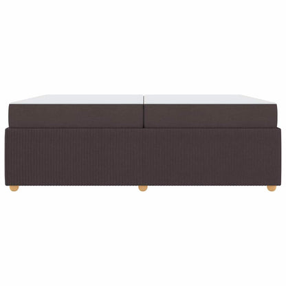 Sengeramme Med Madras Med Madras Mørkebrun 200 X 200 Cm Stof - Billede 6