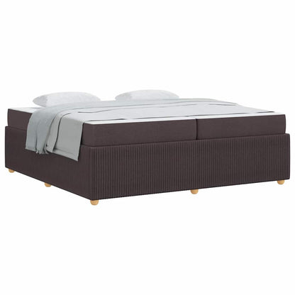 Sengeramme Med Madras Med Madras Mørkebrun 200 X 200 Cm Stof - Billede 3