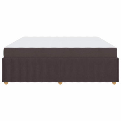 Sengeramme Med Madras Med Madras Mørkebrun 200 X 200 Cm Stof - Billede 7