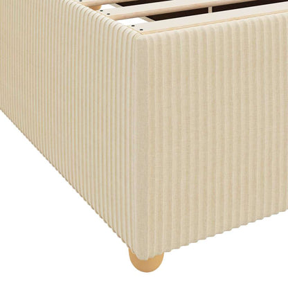 Sengeramme Med Madras Med Madras Creme 200 X 200 Cm Stof - Billede 9