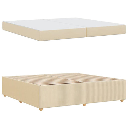 Sengeramme Med Madras Med Madras Creme 200 X 200 Cm Stof - Billede 5