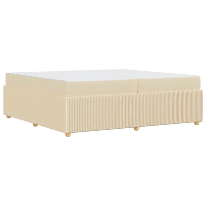 Sengeramme Med Madras Med Madras Creme 200 X 200 Cm Stof - Billede 8