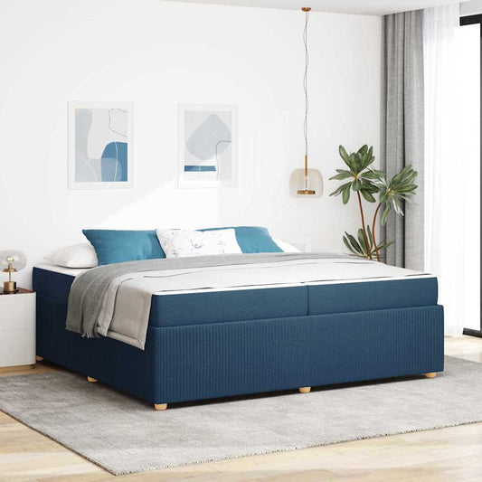 Sengeramme Med Madras Med Madras Blå 200 X 200 Cm Stof - Hovedbillede