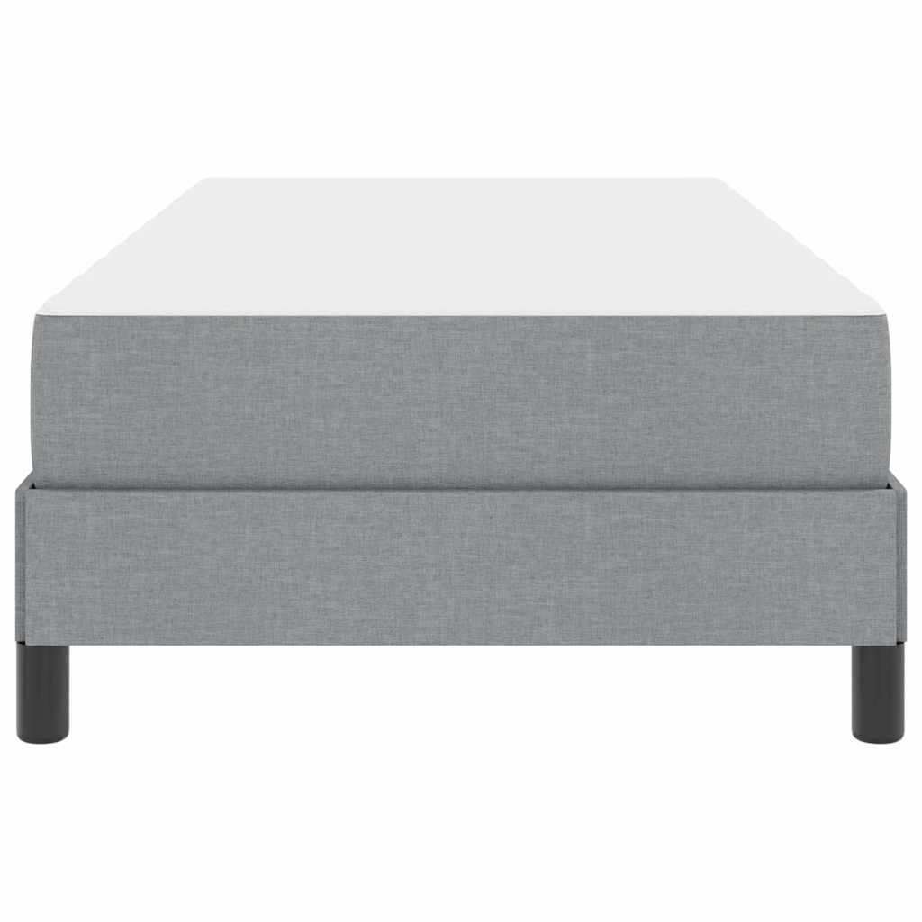 Box Spring Seng Med Madras Lysegrå 80 X 200 Cm Stof - Billede 7