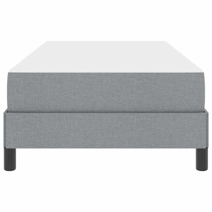 Box Spring Seng Med Madras Lysegrå 80 X 200 Cm Stof - Billede 7