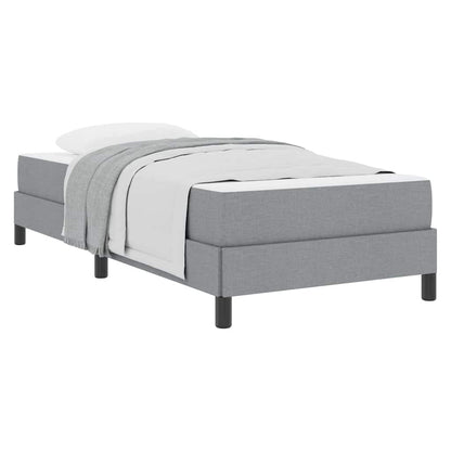 Box Spring Seng Med Madras Lysegrå 80 X 200 Cm Stof - Billede 3