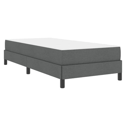 Box Spring Seng Med Madras Mørkegrå 80 X 200 Cm Stof - Billede 2