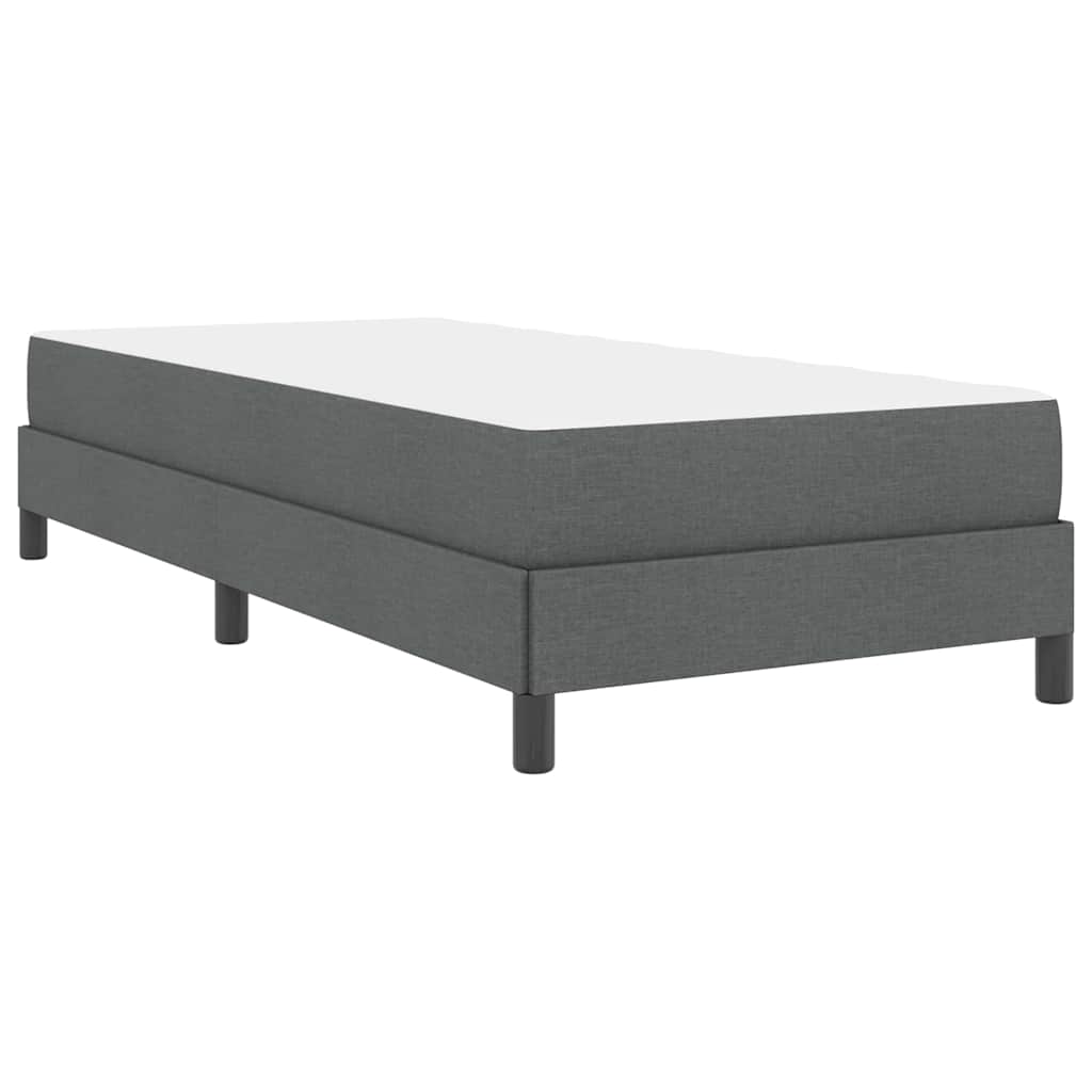 Box Spring Seng Med Madras Mørkegrå 80 X 200 Cm Stof - Billede 9