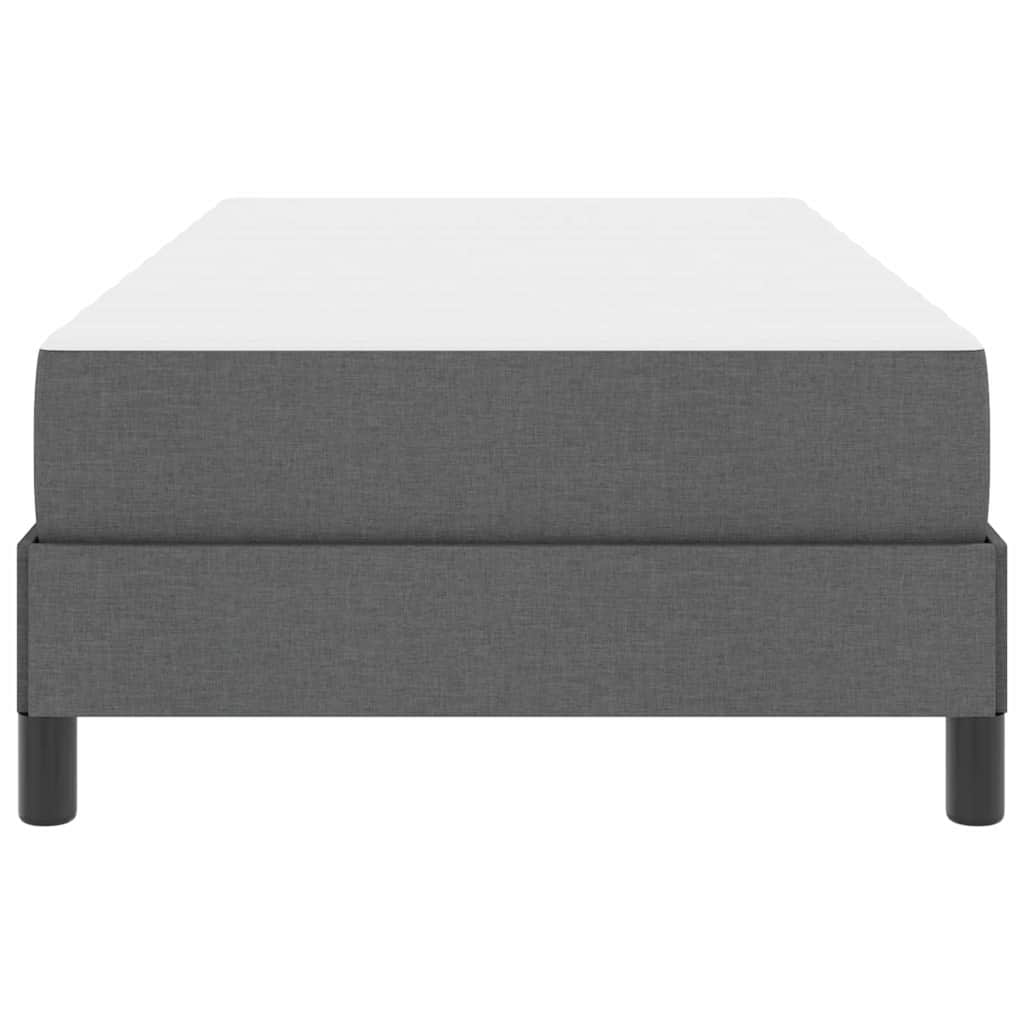 Box Spring Seng Med Madras Mørkegrå 80 X 200 Cm Stof - Billede 7