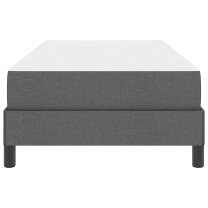 Box Spring Seng Med Madras Mørkegrå 80 X 200 Cm Stof - Billede 7