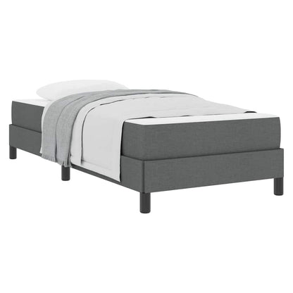 Box Spring Seng Med Madras Mørkegrå 80 X 200 Cm Stof - Billede 3