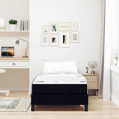 Box Spring Seng Med Madras Sort 80 X 200 Cm Stof - Billede 5