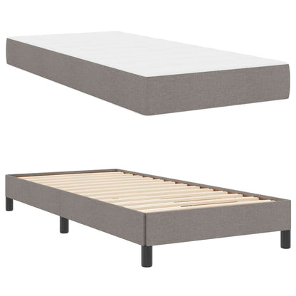 Box Spring Seng Med Madras Gråbrun 80 X 200 Cm Stof - Billede 6