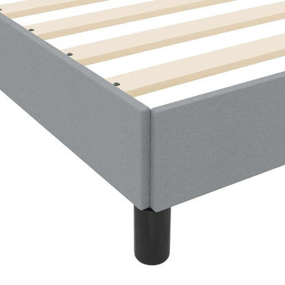Box Spring Seng Med Madras Lysegrå 90 X 190 Cm Stof - Billede 9