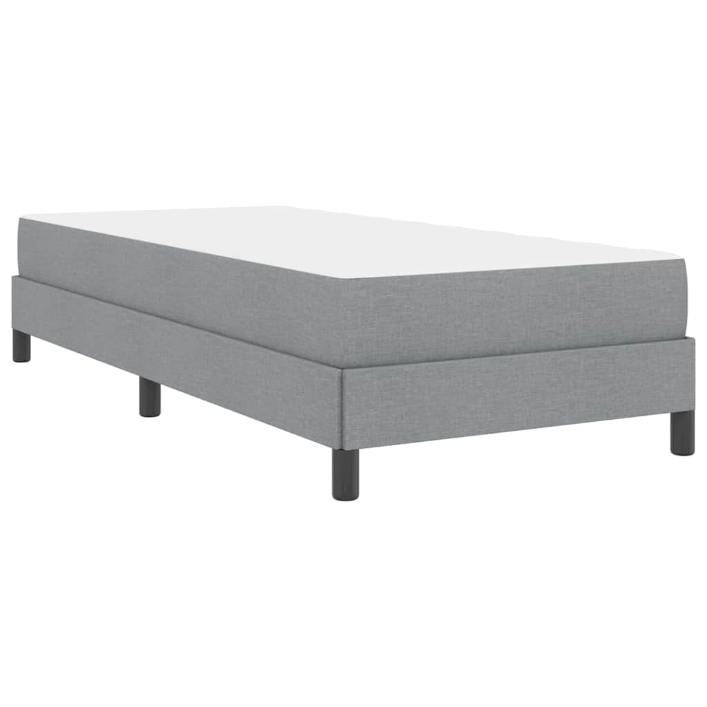 Box Spring Seng Med Madras Lysegrå 90 X 190 Cm Stof - Billede 8