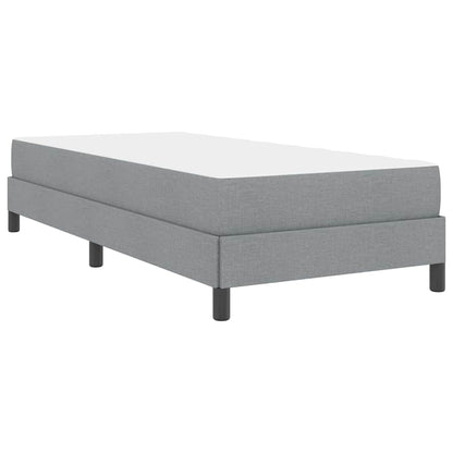 Box Spring Seng Med Madras Lysegrå 90 X 190 Cm Stof - Billede 8