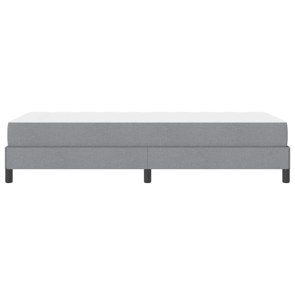 Box Spring Seng Med Madras Lysegrå 90 X 190 Cm Stof - Billede 7