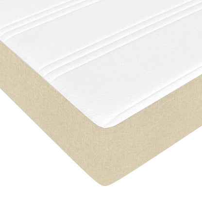 Box Spring Seng Med Madras Creme 90 X 190 Cm Stof - Billede 11