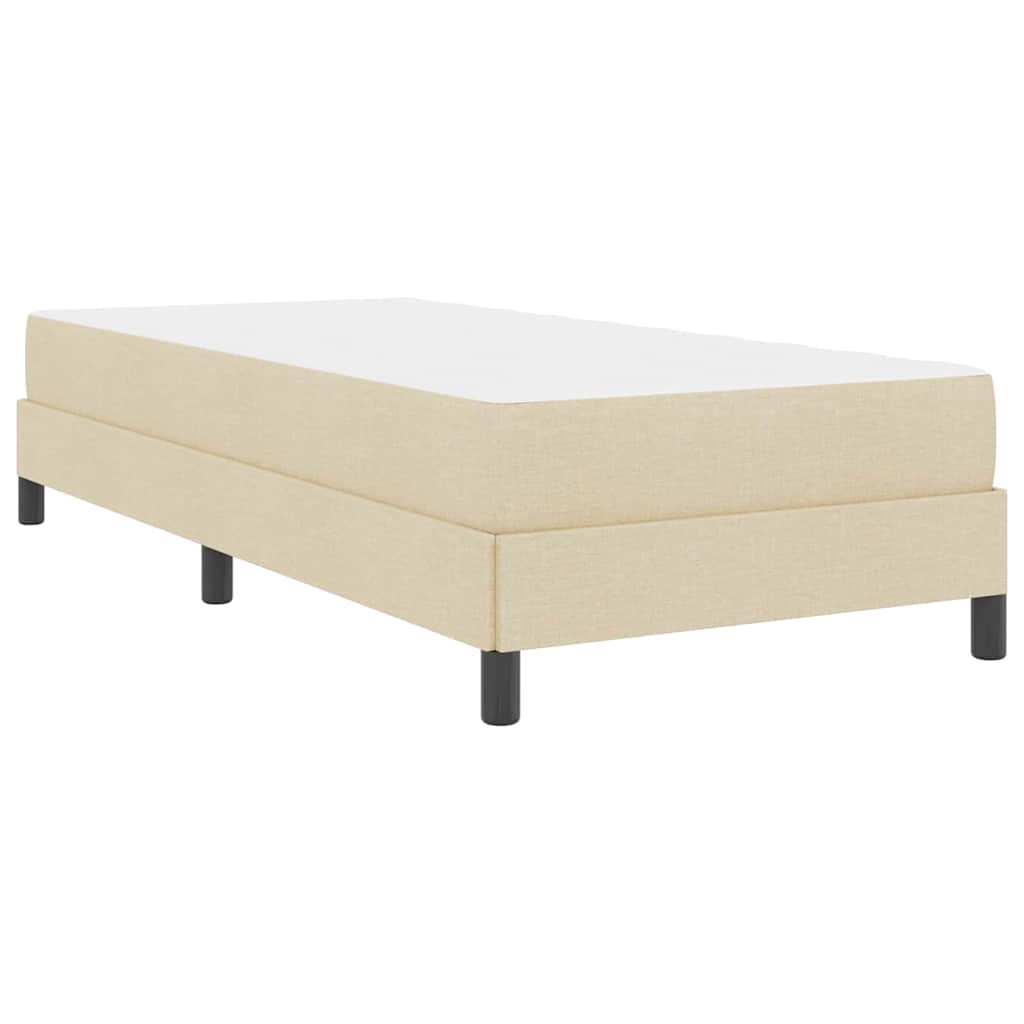 Box Spring Seng Med Madras Creme 90 X 190 Cm Stof - Billede 9
