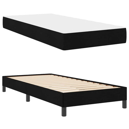 Box Spring Seng Med Madras Sort 90 X 200 Cm Stof - Billede 6