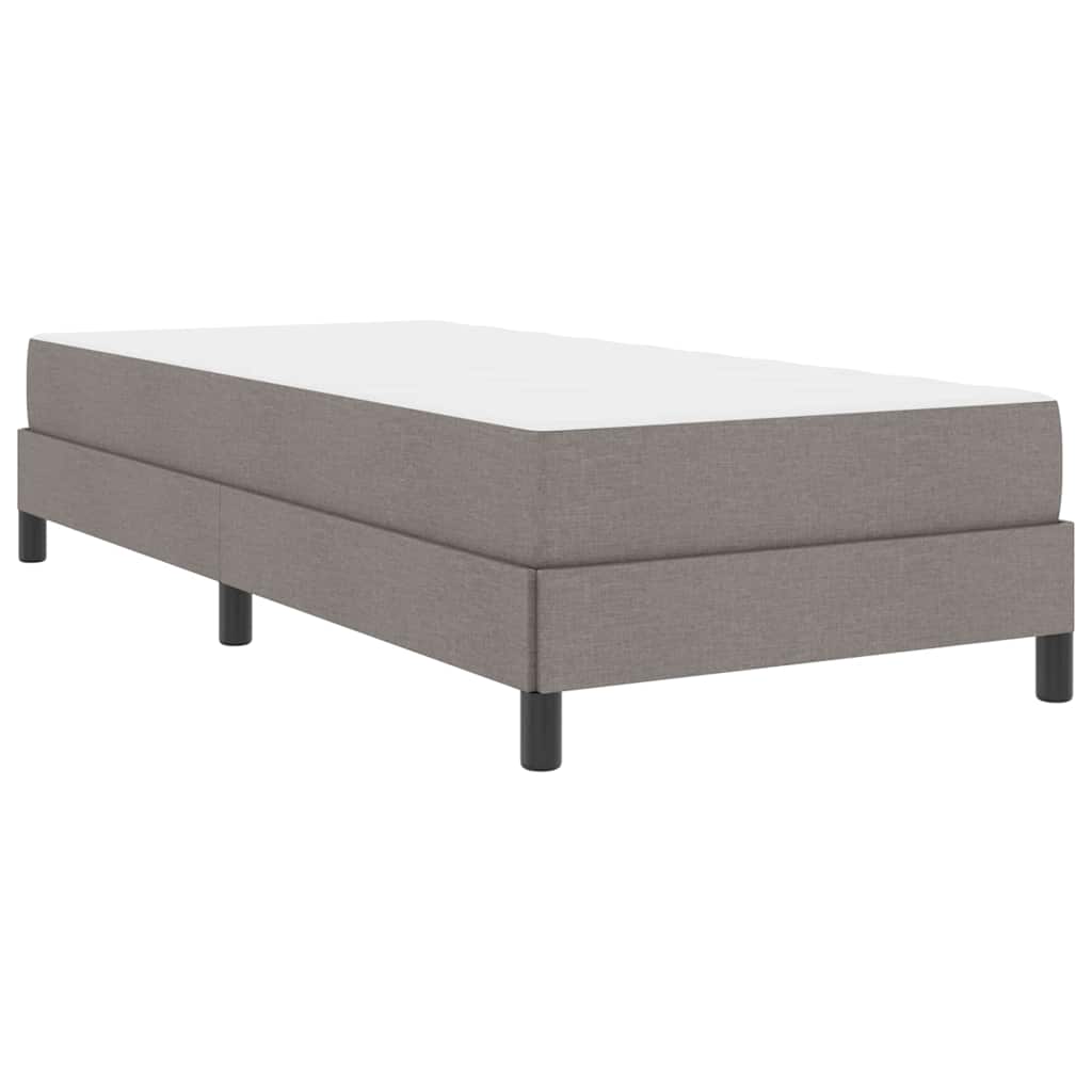Box Spring Seng Med Madras Gråbrun 90 X 200 Cm Stof - Billede 2