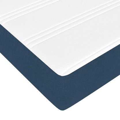 Box Spring Seng Med Madras Blå 90 X 200 Cm Stof - Billede 11