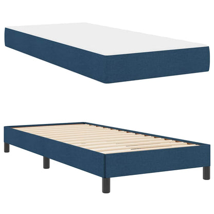Box Spring Seng Med Madras Blå 90 X 200 Cm Stof - Billede 6
