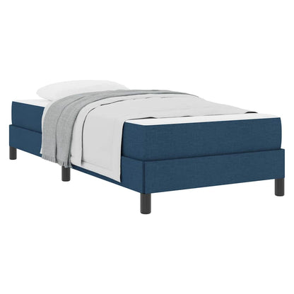 Box Spring Seng Med Madras Blå 90 X 200 Cm Stof - Billede 3
