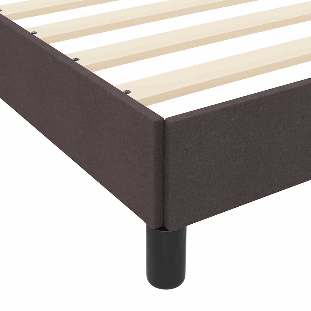 Box Spring Seng Med Madras Mørkebrun 100 X 200 Cm Stof - Billede 10